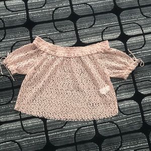 Zara short sleeve off the shoulder top